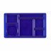 Thumbnail image #1 for Cambro Camwear 6-Compartment Rectangular Tray, 8-3/4 x 15 In, Translucent Blue