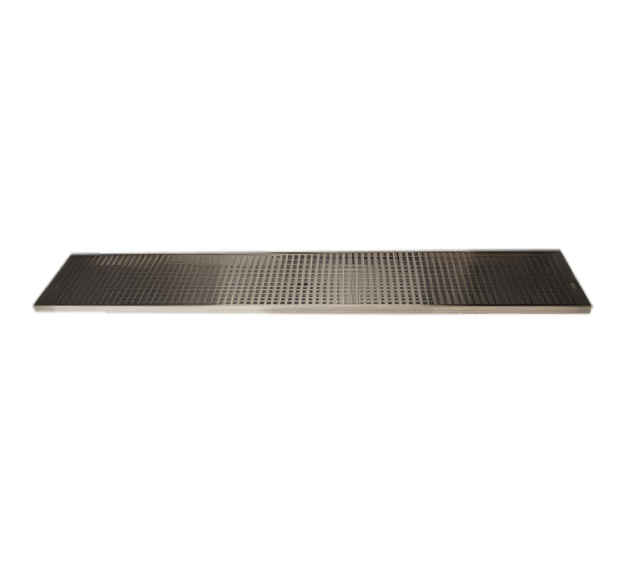 Product image #1 for Micro Matic Surface-Mount Stainless Steel Drip Tray Trough with Louvered Screen, 84 x 8 Inches