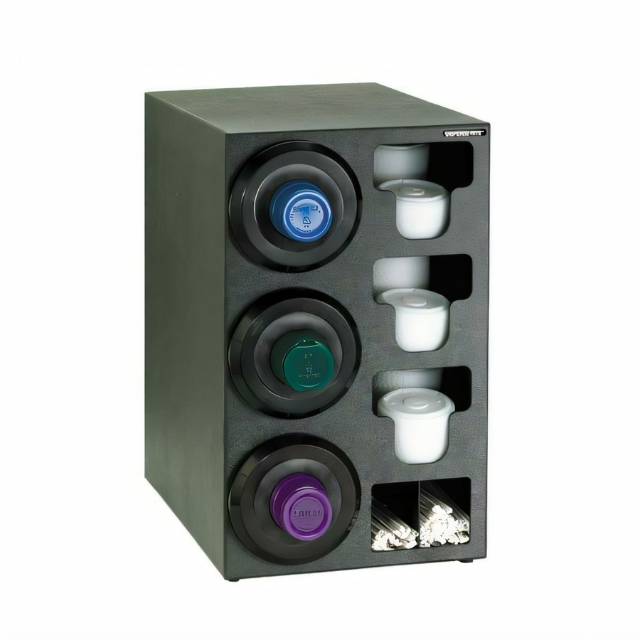 Product image #1 for Dispense-Rite SLR-C-3LBT Countertop Cup and Lid Dispensing Cabinet with Straw Organizer