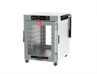 Metro HotBlox Wide 8-Pan Pass-Thru Insulated Holding Cabinet, Undercounter, Analog Control, Clear Front and Rear Doors