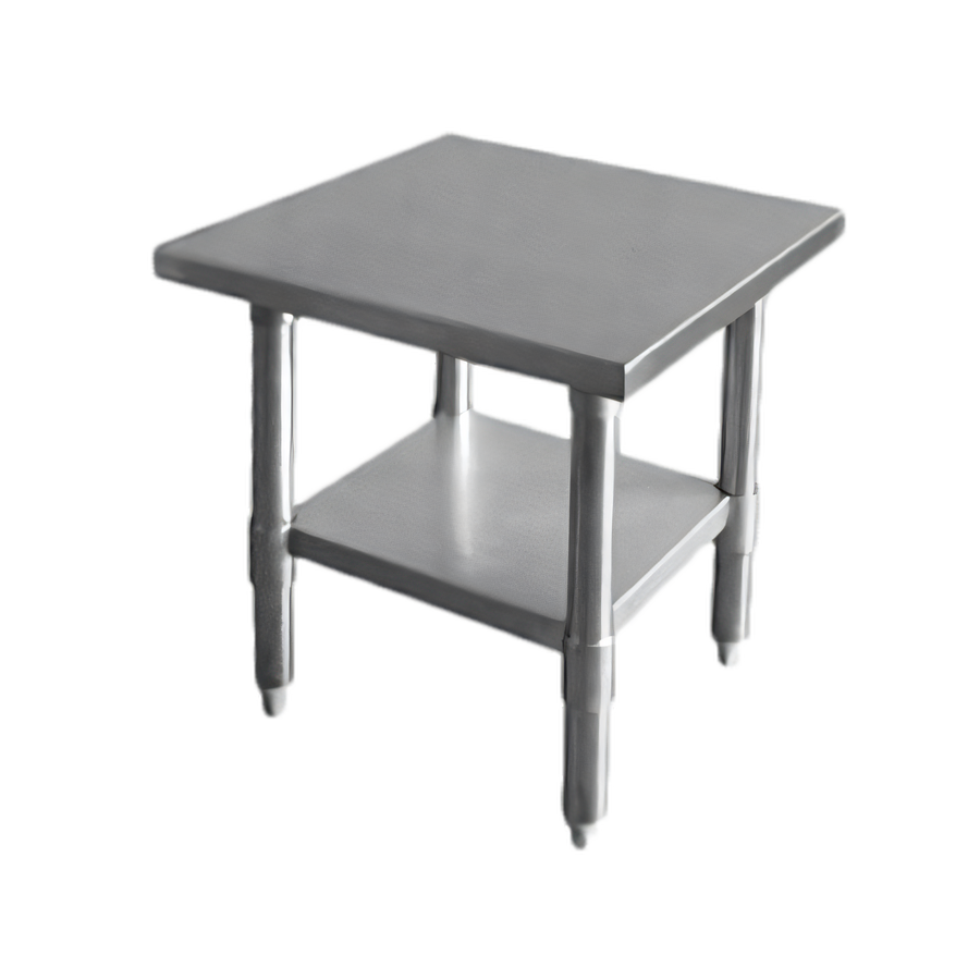 Product image #1 for Thunder Group 30 x 24 x 35 Inch 18 Gauge 430 Stainless Steel Flat Top Work Table with Adjustable Galvanized Undershelf