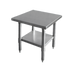 Thumbnail image #1 for Thunder Group 30 x 24 x 35 Inch 18 Gauge 430 Stainless Steel Flat Top Work Table with Adjustable Galvanized Undershelf