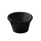 Thumbnail image #1 for American Metalcraft MRS200BL Melamine Ramekin, 2 oz., Black, Smooth Sided Case of 72