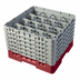 Thumbnail image #2 for Cambro Camrack Full Size 16-Compartment Glass Rack with 6 Soft Gray Extenders, Cranberry