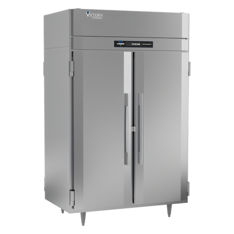 Product image #1 for Victory UltraSpec Pass-Thru Two-Section Solid Door Freezer, 48.33 Cu. Ft., Stainless Steel, Self-Contained, Top-Mounted