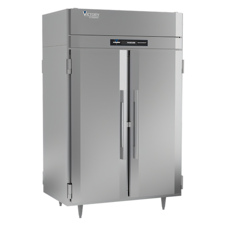 Product image #1 for Victory UltraSpec Pass-Thru Two-Section Solid Door Freezer, 48.33 Cu. Ft., Stainless Steel, Self-Contained, Top-Mounted
