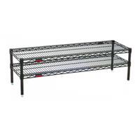 Eagle Group QuadTruss 2-Tier Front Case Merchandise Wire Shelving Unit, 24W x 14D x 14H, Red Epoxy