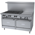 Thumbnail image #1 for Garland G Starfire Pro G60-6G24CR 60-Inch Gas Restaurant Range with 6 Open Burners, 24-Inch Griddle, Standard and Convection Ovens
