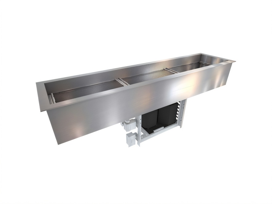 Product image #1 for Duke CP3-SL-DC-D Drop-In Self-Contained Refrigerated Cold Food Well, 3-Pan