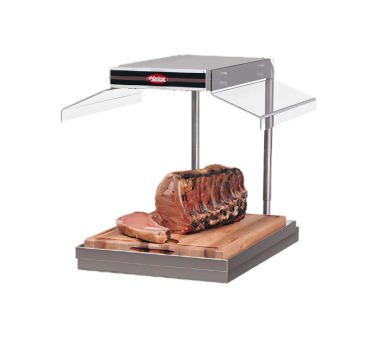 Product image #1 for Hatco Glo-Ray Countertop Carving Station with Ceramic Heating Elements, Right-Hand Sneeze Guard, and Unheated Base
