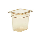 Thumbnail image #1 for Cambro H-Pan™ 86HP150 High-Heat Plastic Food Pan, 1/8 Size, 6" Deep, Amber Case of 6