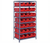 Thumbnail image #1 for Quantum Heavy-Duty Stationary Wire Shelving Unit with 8 Shelves and 28 Bins