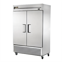 True TS-49F-HC Two-Section Reach-In Freezer with Stainless Steel Solid Swing Doors and Bottom-Mounted Self-Contained Refrigeration