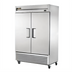 Thumbnail image #1 for True TS-49F-HC Two-Section Reach-In Freezer with Stainless Steel Solid Swing Doors and Bottom-Mounted Self-Contained Refrigeration