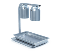 Freestanding Two-Bulb Infrared Bulb Warmer with Pan and Screen Set