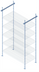 Thumbnail image #1 for Quantum 24-Inch Chrome-Plated Intermediate Overhead Track Shelving Kit