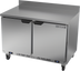 Thumbnail image #1 for Beverage-Air 48-Inch Two-Section Dual Temp Worktop Refrigerator/Freezer, Stainless Steel, Left Refrigerator / Right Freezer