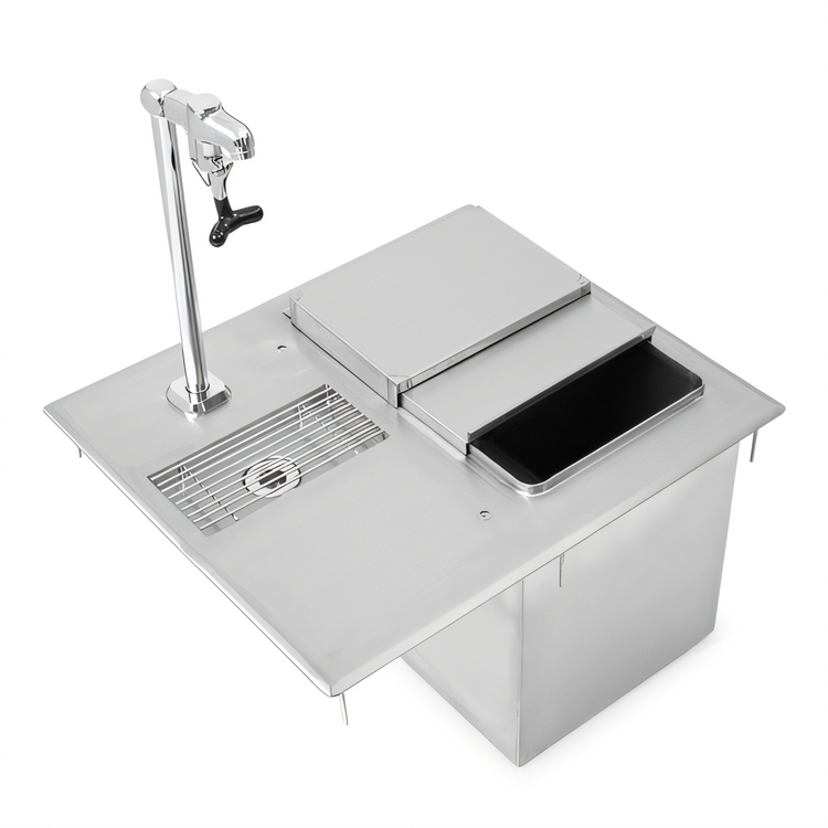 Product image #1 for John Boos 21 x 18 Inch Drop-In Ice & Water Unit with Insulated Ice Bin and Glass Filler Faucet