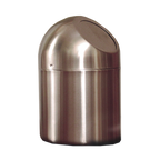 Thumbnail image #1 for G.E.T. Urban Renewal SSTB-6 Table Waste Bin, Flip Lid, Stainless Steel, 4-3/4" x 7-1/2"H