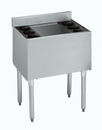 Krowne Silver Series 24 Inch Insulated Bar Ice Bin with 7-Circuit Cold Plate and Full Sliding Cover