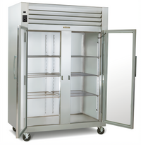 Traulsen Spec-Line RHF232W-FHG Two-Section Reach-In Heated Holding Cabinet with Full-Height Glass Doors, Standard Depth, Stainless Steel