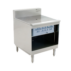 Thumbnail image #1 for Eagle Group 1800 Series WBGR18-18 18-Inch Underbar Glass Rack Storage Unit with Recessed Worktop and Open Front Cabinet Base