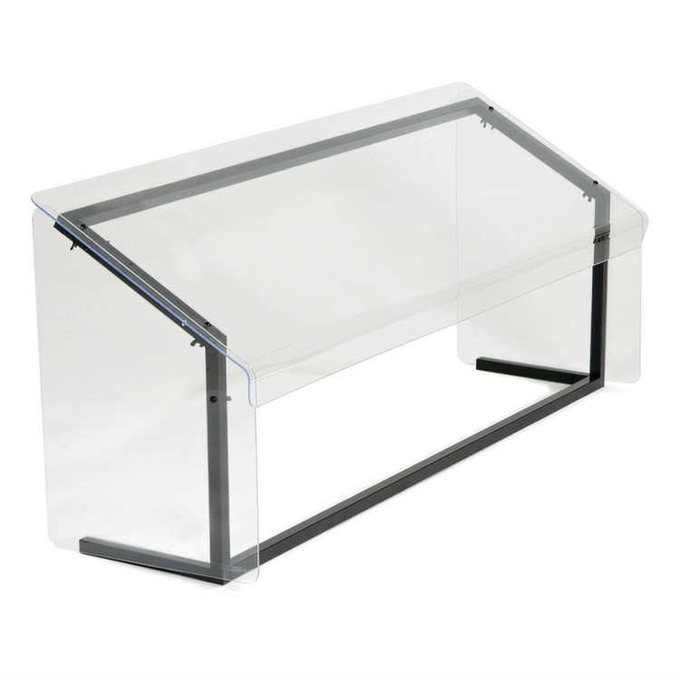Product image #1 for Carlisle 48-Inch Portable Self-Serve Free-Standing Single-Sided Sneeze Guard, Black