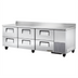 Thumbnail image #1 for True Deep Work Top Refrigerator, 3-Section, 6-Drawer, 93-1/4-Inch, Stainless Steel