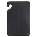 Thumbnail image #1 for CFS Brands Saf-T-Grip CBG6938BK Bar Cutting Board, 6 x 9 x 3/8 in, Black Co-Polymer, Anti-Slip Corners Case of 6