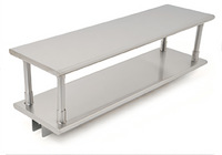 84-Inch x 18-Inch Stainless Steel Pass-Thru Shelf with Overshelf