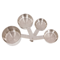 Crestware 4-Piece Stainless Steel Dry Measuring Cup Set