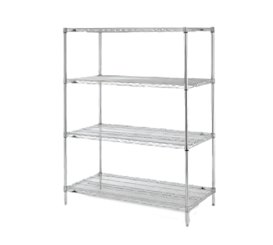 Product image #1 for Metro Super Erecta Convenience Pak 36 Inch W x 18 Inch D x 74 Inch H 4-Shelf Stationary Wire Shelving Unit with Brite Finish
