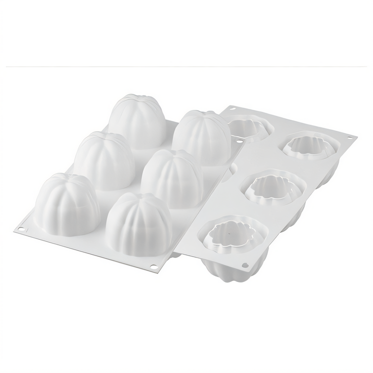 Product image #1 for Silikomart CurveFlex Bloom Silicone Pastry & Baking Mold, 6 Cavities, White