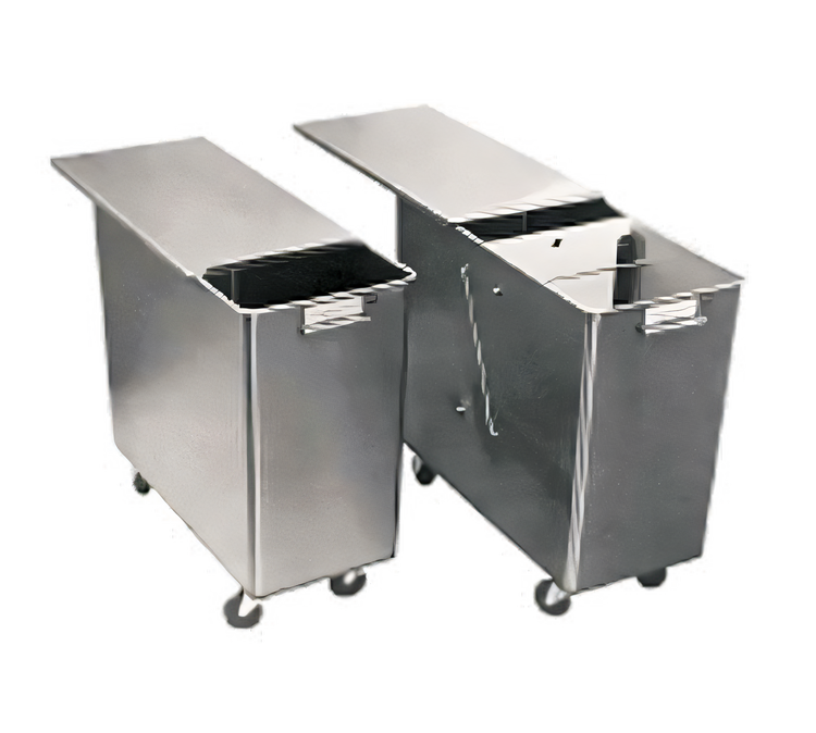 Product image #1 for Baxter 3-Compartment Mobile Stainless Steel Ingredient Bin with Sliding Cover and 3-Inch Casters