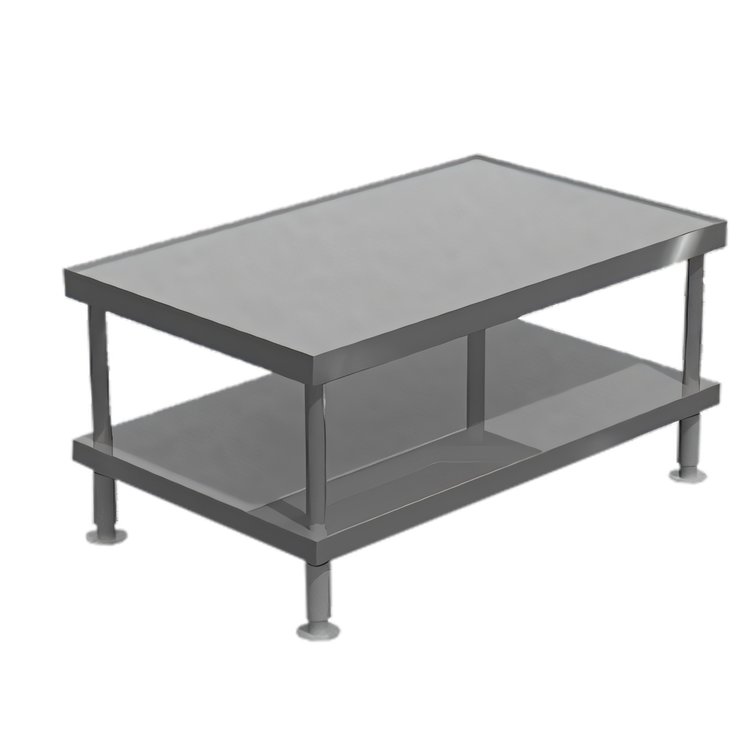 Product image #1 for Vulcan 49-Inch Wide Stainless Steel Equipment Stand with Undershelf and Flanged Feet