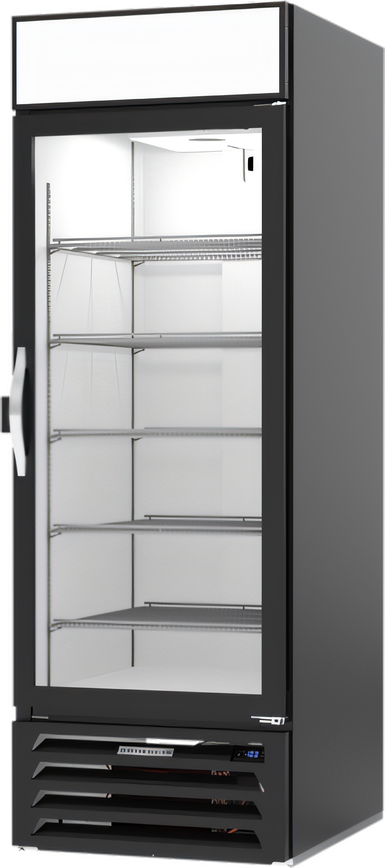 Product image #1 for Beverage-Air MarketMax IQ 1-Section Reach-In Glass Door Freezer Merchandiser with Electronic Smart Lock