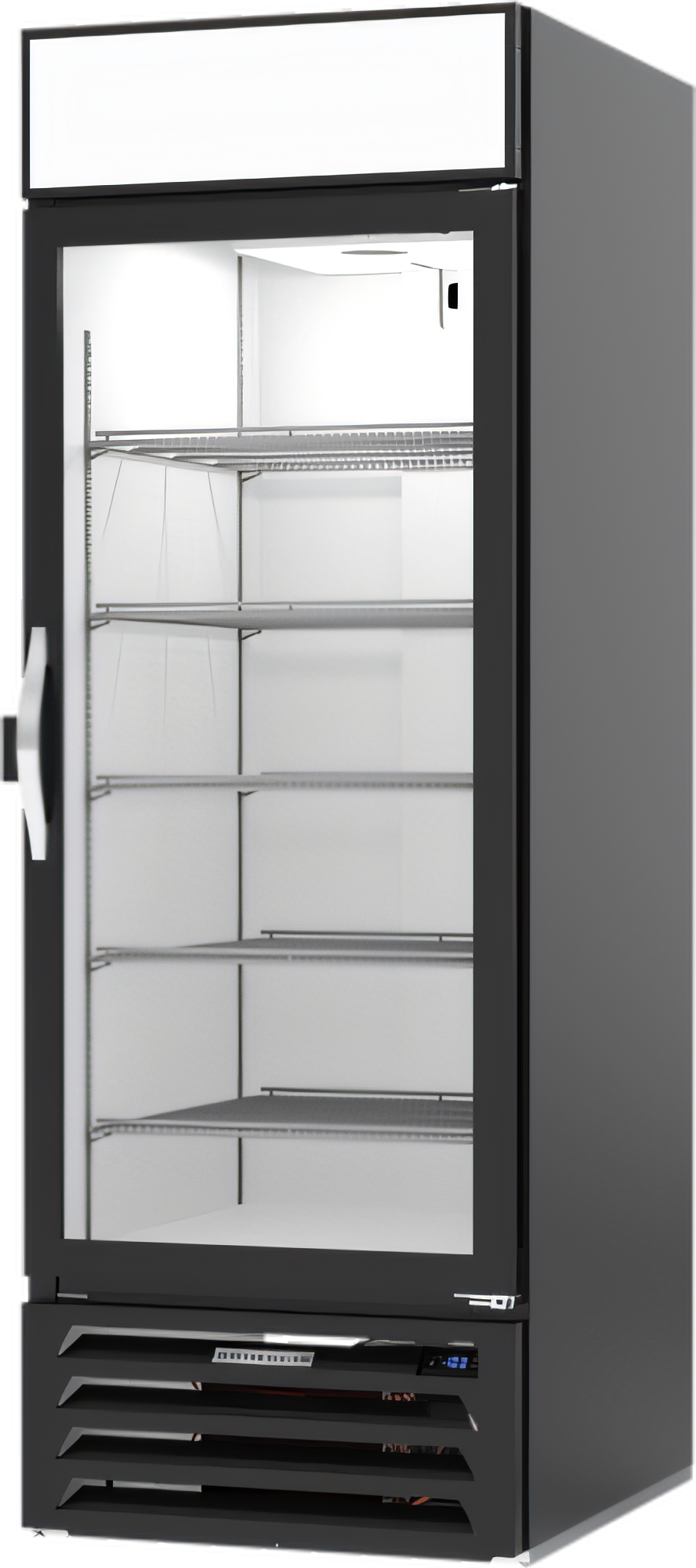 Product image #1 for Beverage-Air MarketMax IQ 1-Section Reach-In Glass Door Freezer Merchandiser with Electronic Smart Lock