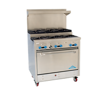 Comstock-Castle 72-Inch Commercial Gas Step-Up Range with 12 Star Burners and 2 Standard Ovens