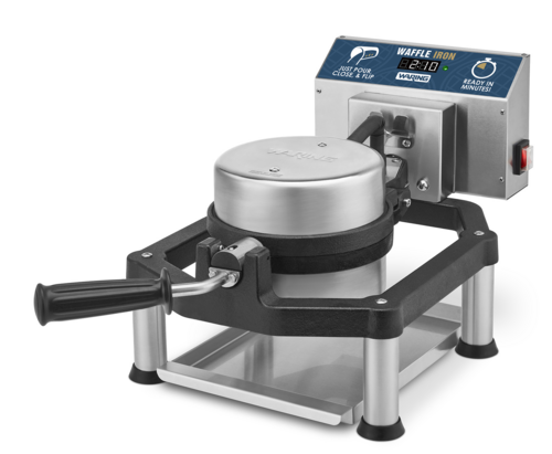 Product image #1 for Waring Heavy-Duty Cast-Iron Single Rotary Belgian Waffle Maker