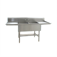 Eagle Group Spec-Master FFN2736-2-30-14/3 Two Compartment Flush Front Sink with 30