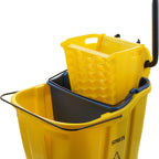 Thumbnail image #1 for CFS Brands OmniFit™ 9690404 35 qt Mop Bucket Combo with Side-Press Wringer, Soiled Water Insert, Yellow