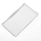 Thumbnail image #1 for American Metalcraft Prestige RTWVY1 Rectangular Ceramic Platter, White, Wavy, 14-3/8"L x 8-3/4"W x 1-1/8"H