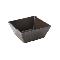 Square Melamine Bowl, Walnut, 125 oz.