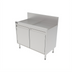 Thumbnail image #1 for Top Shelf 36-Inch Wide Stainless Steel Underbar Storage Cabinet with Drainboard Top