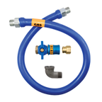Thumbnail image #1 for Dormont Manufacturing Dormont Blue Hose 1675BPCF60 Moveable Natural Gas Connector Hose Assembly, 3/4-Inch x 60-Inch, Quick-Disconnect Valve