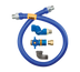 Thumbnail image #1 for Dormont Blue Hose 1-Inch I.D. x 72-Inch Moveable Gas Connector Hose Assembly with Swivel MAX and Safety Quik