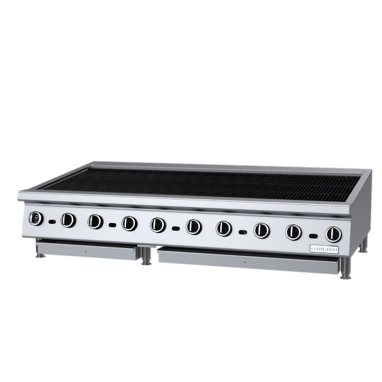 Product image #1 for Garland GTBG60-NR60 60-Inch Heavy-Duty Gas Radiant Countertop Charbroiler with Non-Adjustable Cast Iron Grates
