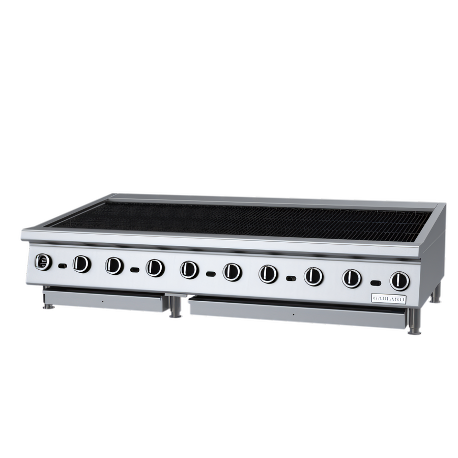 Product image #1 for Garland GTBG60-NR60 60-Inch Heavy-Duty Gas Radiant Countertop Charbroiler with Non-Adjustable Cast Iron Grates