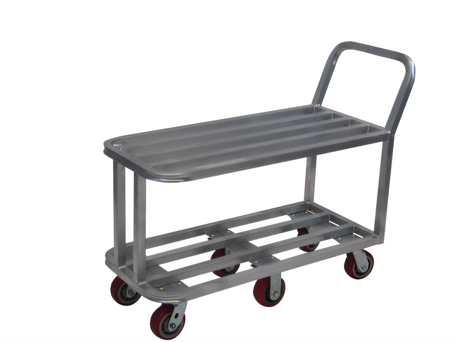 Product image #1 for Channel Heavy-Duty Aluminum Stocking Truck with Tubular Deck, 18 x 44 x 36 Inches