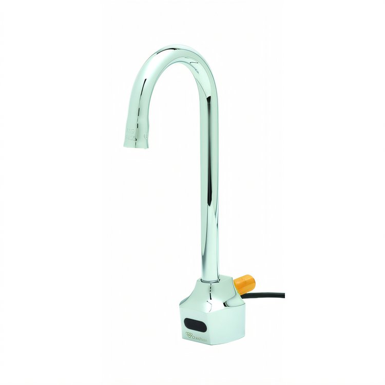Product image #1 for T&S ChekPoint Wall-Mount Touchless Electronic Gooseneck Faucet with Mixing Valve, 1.0 GPM